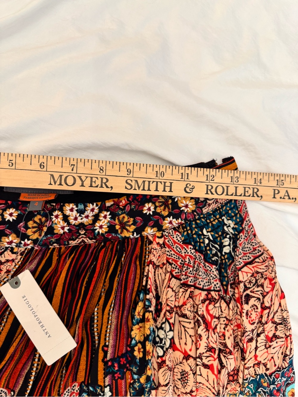 Anthropologie Bhanuni by Jyoti Allaire Beaded High Low Skirt Sz 4 NWT - Picture 3 of 7